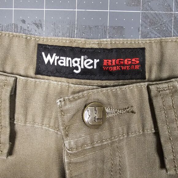 Wrangler Riggs Pants 44x34 Double Knee Cargo Ripstop Canvas Workwear Y2K Biker - Picture 5 of 16